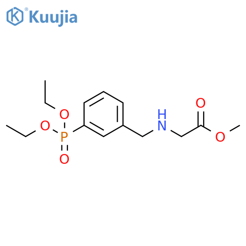 Glycine, N-[[3-(diethoxyphosphinyl)phenyl]methyl]-, methyl ester structure