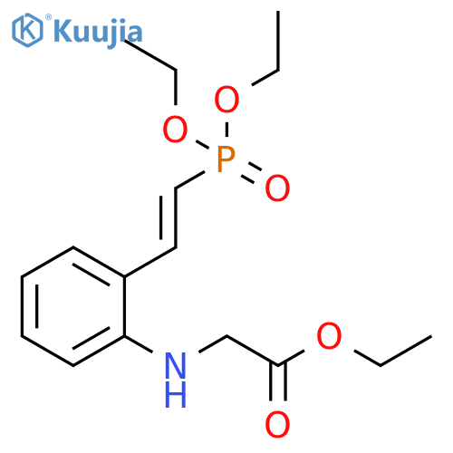 Glycine, N-[2-[2-(diethoxyphosphinyl)ethenyl]phenyl]-, ethyl ester, (E)- structure
