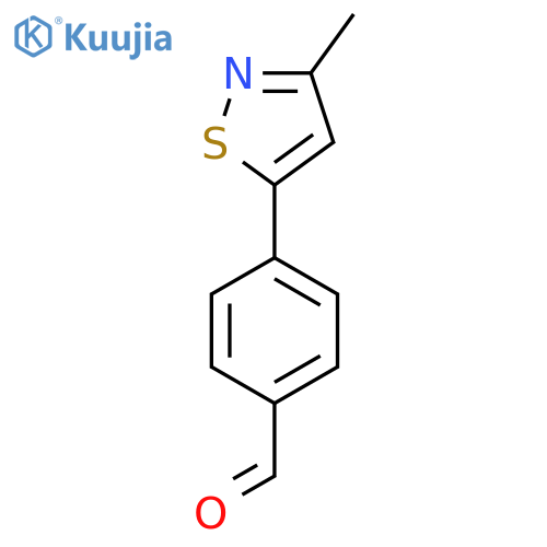 4-(3-methyl-1,2-thiazol-5-yl)benzaldehyde structure