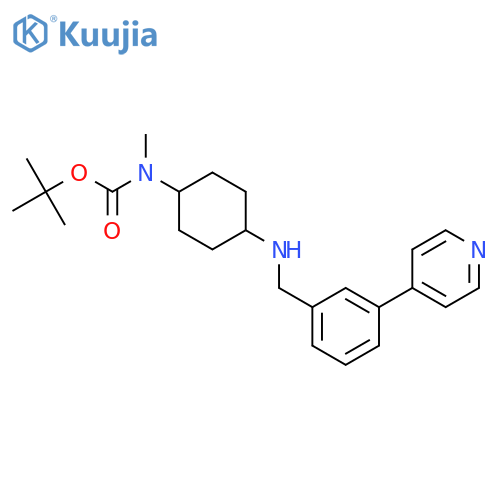tert-Butyl methyl(4-((3-(pyridin-4-yl)benzyl)amino)cyclohexyl)carbamate structure