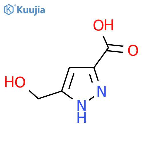 3-(Hydroxymethyl)-1H-pyrazole-5-carboxylic acid structure