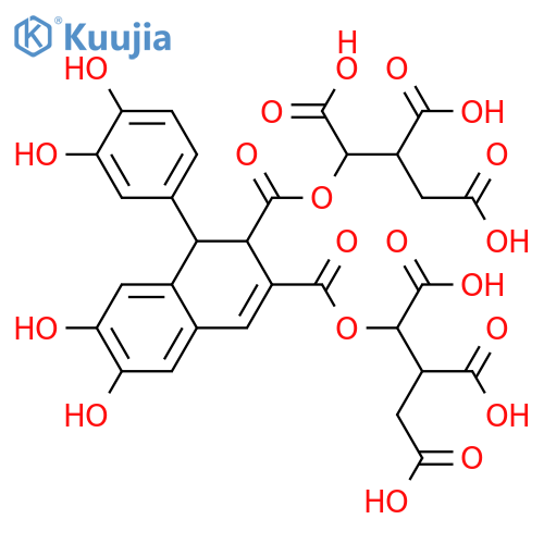 2,7'-Cyclo-3',4,4',5-tetrahydroxy-8,8'-lign-7-ene-9,9'-dioic acid; (7'R,8'S)-form, Bis(1R,2S,3-tricarboxypropyl) ester structure