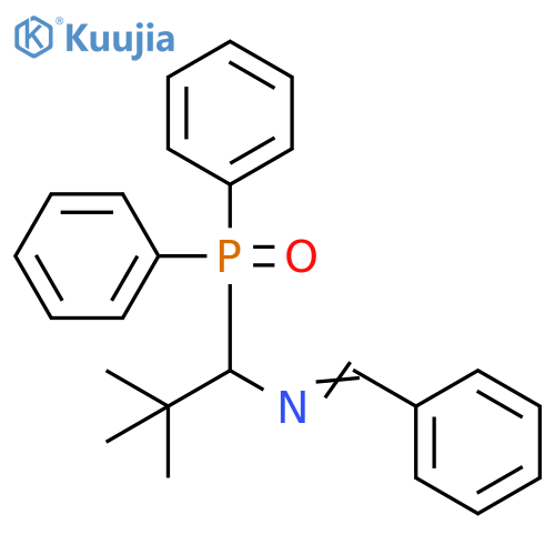 1-Propanamine,1-(diphenylphosphinyl)-2,2-dimethyl-N-(phenylmethylene)- structure