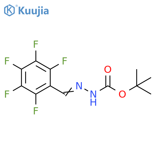 Hydrazinecarboxylic acid, 2-[(2,3,4,5,6-pentafluorophenyl)methylene]-, 1,1-dimethylethyl ester structure