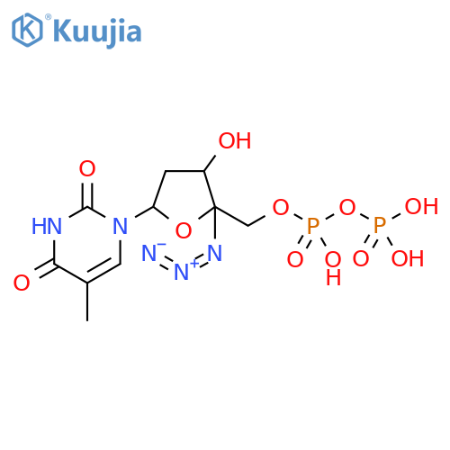 Thymidine 5'-(trihydrogen diphosphate), 4'-azido- structure