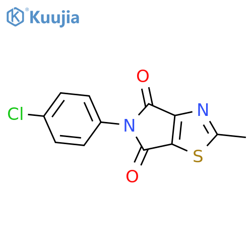 4H-Pyrrolo[3,4-d]thiazole-4,6(5H)-dione, 5-(4-chlorophenyl)-2-methyl- structure