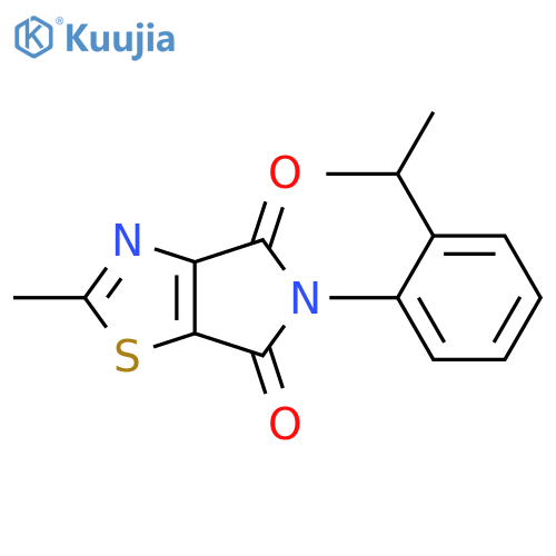 4H-Pyrrolo[3,4-d]thiazole-4,6(5H)-dione, 2-methyl-5-[2-(1-methylethyl)phenyl]- structure