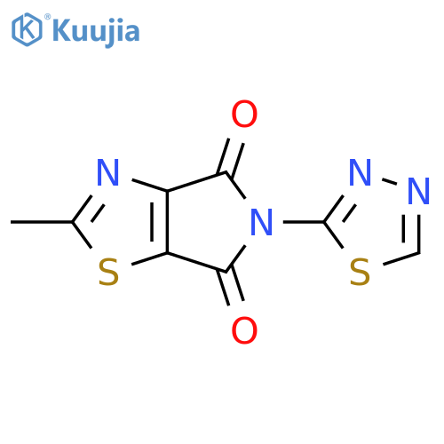 4H-Pyrrolo[3,4-d]thiazole-4,6(5H)-dione, 2-methyl-5-(1,3,4-thiadiazol-2-yl)- structure