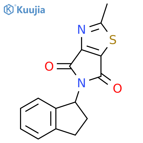 4H-Pyrrolo[3,4-d]thiazole-4,6(5H)-dione,5-(2,3-dihydro-1H-inden-1-yl)-2-methyl- structure