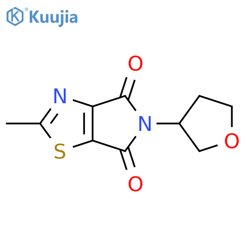 4H-Pyrrolo[3,4-d]thiazole-4,6(5H)-dione, 2-methyl-5-(tetrahydro-3-furanyl)- structure