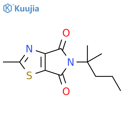 4H-Pyrrolo[3,4-d]thiazole-4,6(5H)-dione, 5-(1,1-dimethylbutyl)-2-methyl- structure