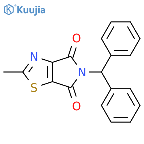 4H-Pyrrolo[3,4-d]thiazole-4,6(5H)-dione, 5-(diphenylmethyl)-2-methyl- structure