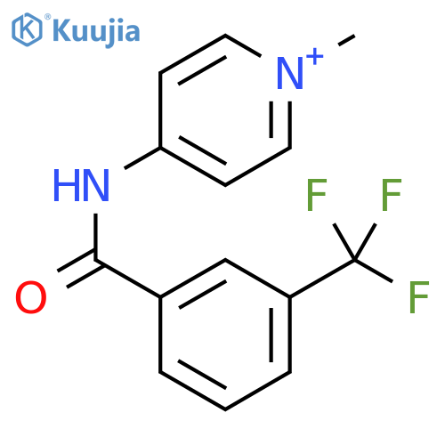 Pyridinium, 1-methyl-4-[[3-(trifluoromethyl)benzoyl]amino]- structure