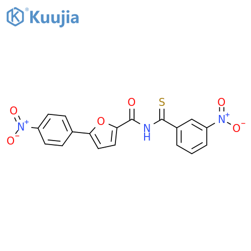 2-Furancarboxamide, 5-(4-nitrophenyl)-N-[(3-nitrophenyl)thioxomethyl]- structure