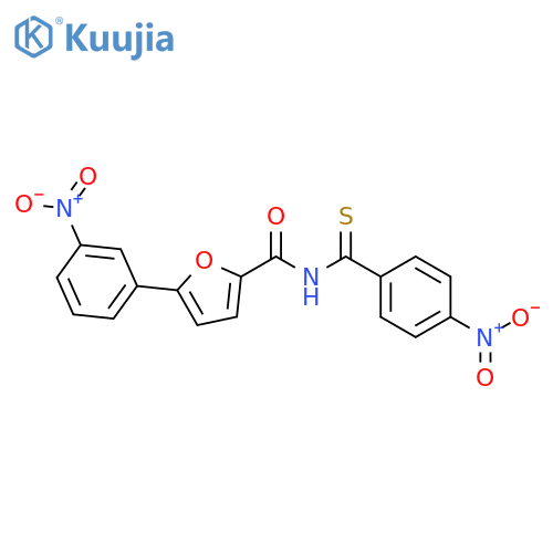 2-Furancarboxamide, 5-(3-nitrophenyl)-N-[(4-nitrophenyl)thioxomethyl]- structure
