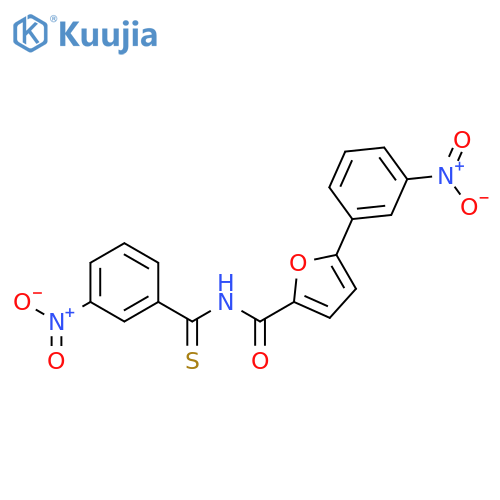 2-Furancarboxamide, 5-(3-nitrophenyl)-N-[(3-nitrophenyl)thioxomethyl]- structure