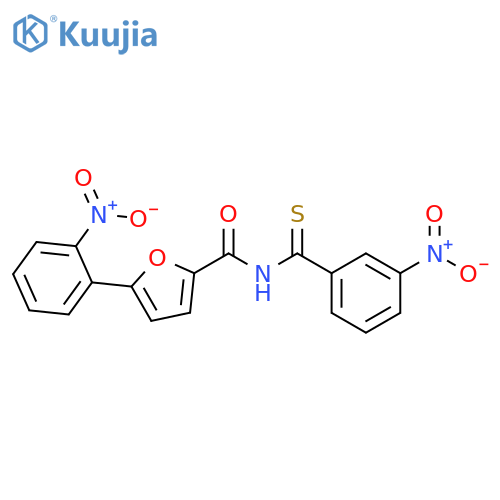 2-Furancarboxamide, 5-(2-nitrophenyl)-N-[(3-nitrophenyl)thioxomethyl]- structure