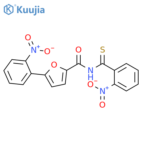2-Furancarboxamide, 5-(2-nitrophenyl)-N-[(2-nitrophenyl)thioxomethyl]- structure