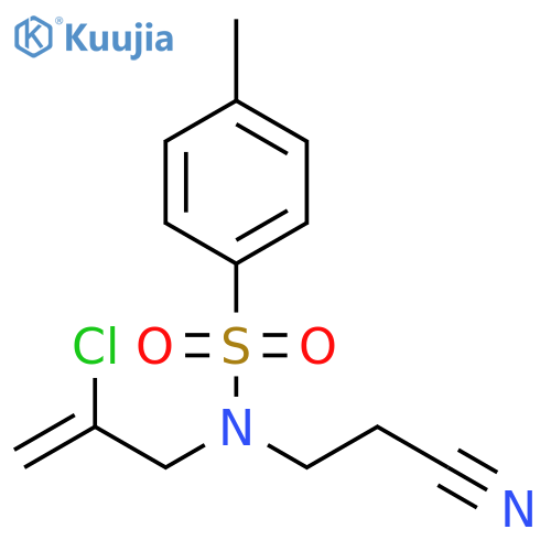 Benzenesulfonamide,N-(2-chloro-2-propenyl)-N-(2-cyanoethyl)-4-methyl- structure