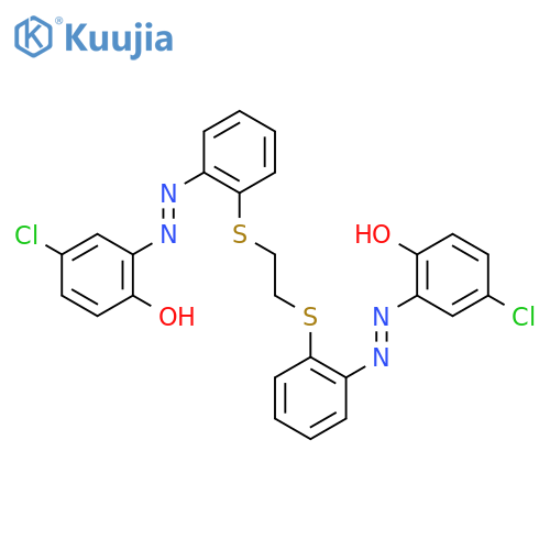 Phenol, 2,2'-[1,2-ethanediylbis(thio-2,1-phenyleneazo)]bis[4-chloro- structure