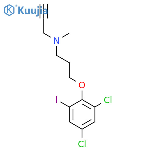 2-Propyn-1-amine,N-[3-[2,4-dichloro-6-(iodo-125I)phenoxy]propyl]-N-methyl- (9CI) structure