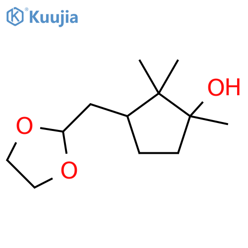 Cyclopentanol, 3-(1,3-dioxolan-2-ylmethyl)-1,2,2-trimethyl- structure