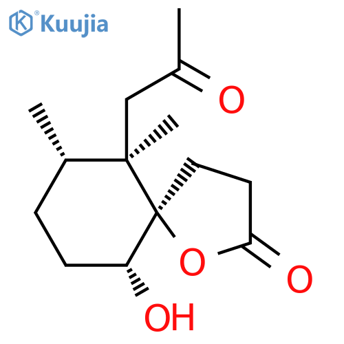 (5R,6R,7S,10R)-10-Hydroxy-6,7-dimethyl-6-(2-oxopropyl)-1-oxaspiro[4.5]decan-2-one structure
