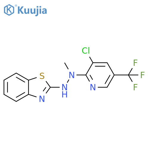Benzothiazole, 2-[2-[3-chloro-5-(trifluoromethyl)-2-pyridinyl]-2-methylhydrazinyl]- structure