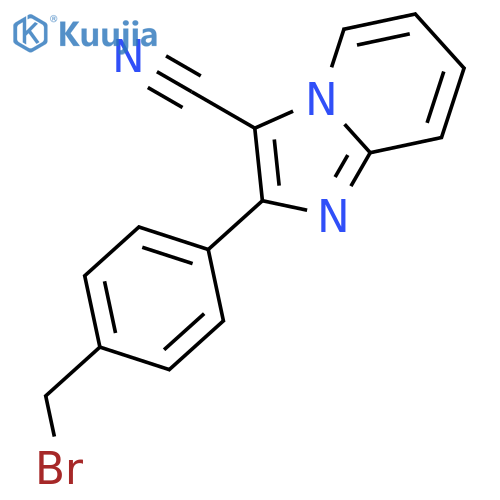 Imidazo[1,2-a]pyridine-3-carbonitrile, 2-[4-(bromomethyl)phenyl]- structure
