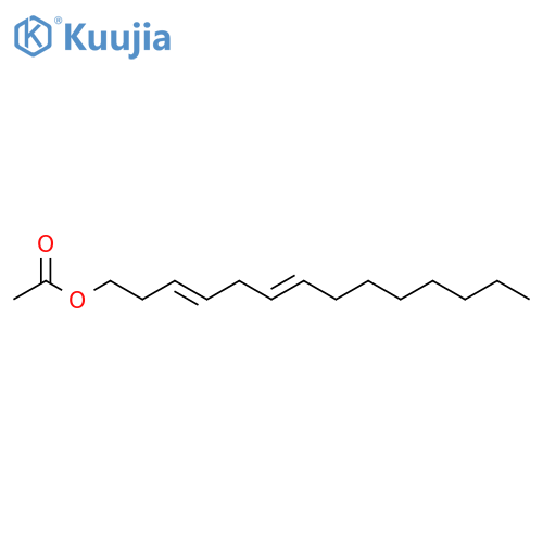 3,6-Tetradecadien-1-ol, acetate, (E,E)- structure