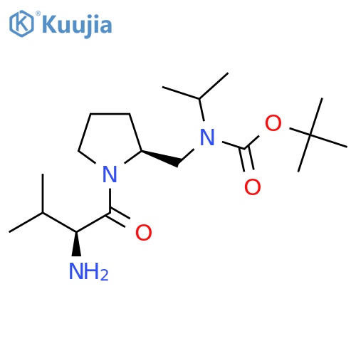 Tert-butyl N-[[(2S)-1-[(2S)-2-amino-3-methylbutanoyl]pyrrolidin-2-yl]methyl]-N-propan-2-ylcarbamate structure