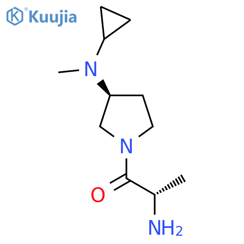 (S)-2-Amino-1-[(S)-3-(cyclopropyl-methyl-amino)-pyrrolidin-1-yl]-propan-1-one structure