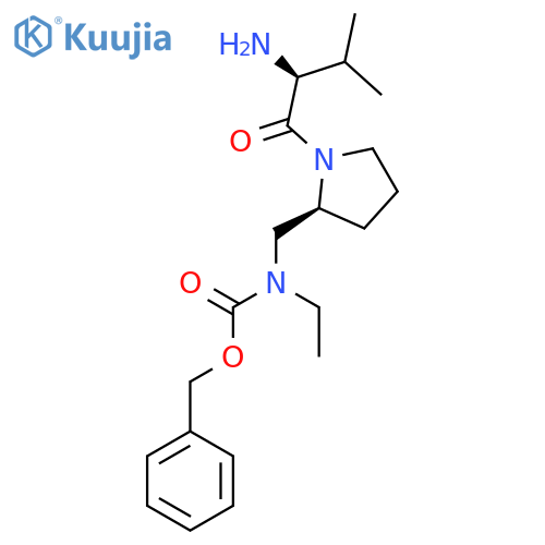 [(S)-1-((S)-2-Amino-3-methyl-butyryl)-pyrrolidin-2-ylmethyl]-ethyl-carbamic acid benzyl ester structure