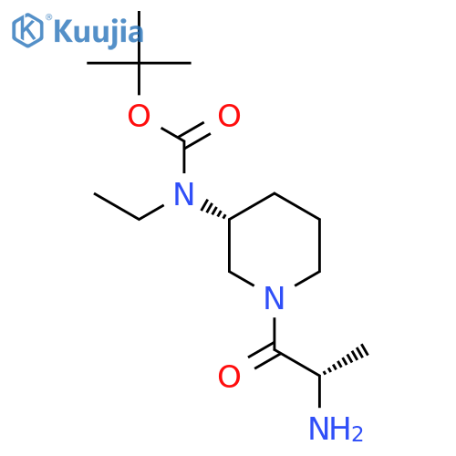 [(R)-1-((S)-2-Amino-propionyl)-piperidin-3-yl]-ethyl-carbamic acid tert-butyl ester structure