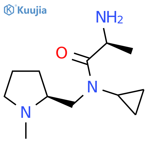 (S)-2-Amino-N-cyclopropyl-N-((S)-1-methyl-pyrrolidin-2-ylmethyl)-propionamide structure