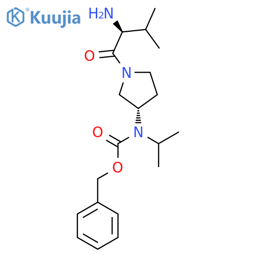 [(S)-1-((S)-2-Amino-3-methyl-butyryl)-pyrrolidin-3-yl]-isopropyl-carbamic acid benzyl ester structure
