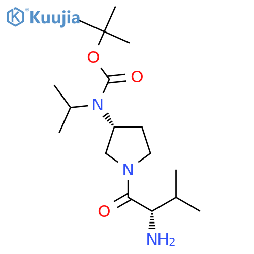 [(R)-1-((S)-2-Amino-3-methyl-butyryl)-pyrrolidin-3-yl]-isopropyl-carbamic acid tert-butyl ester structure