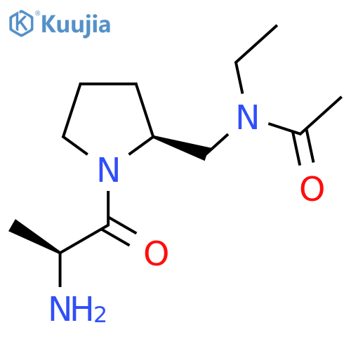 N-[(S)-1-((S)-2-Amino-propionyl)-pyrrolidin-2-ylmethyl]-N-ethyl-acetamide structure