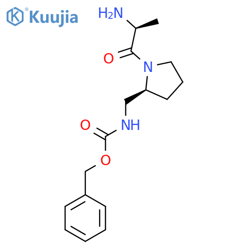 [(S)-1-((S)-2-Amino-propionyl)-pyrrolidin-2-ylmethyl]-carbamic acid benzyl ester structure