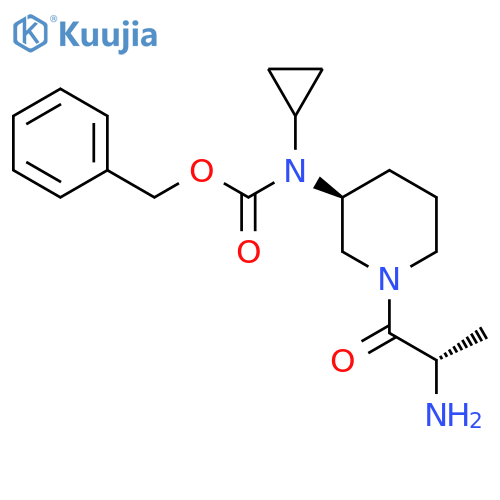 [(S)-1-((S)-2-Amino-propionyl)-piperidin-3-yl]-cyclopropyl-carbamic acid benzyl ester structure