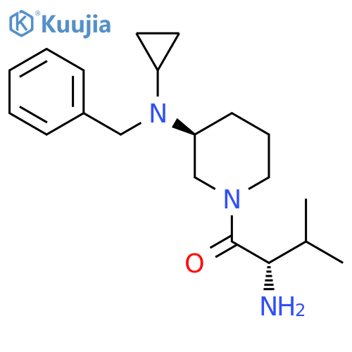 (S)-2-Amino-1-[(S)-3-(benzyl-cyclopropyl-amino)-piperidin-1-yl]-3-methyl-butan-1-one structure