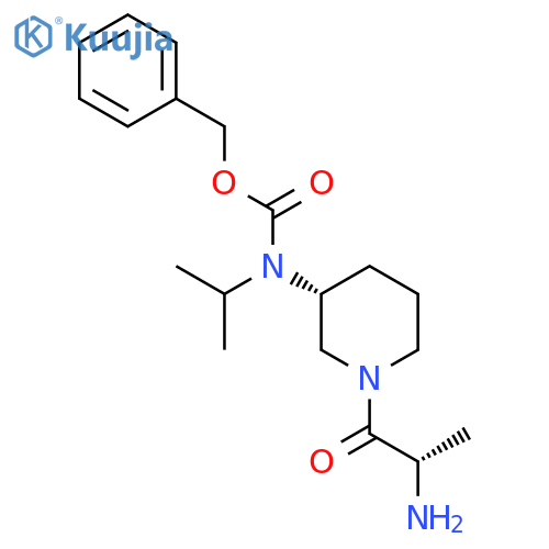 [(R)-1-((S)-2-Amino-propionyl)-piperidin-3-yl]-isopropyl-carbamic acid benzyl ester structure