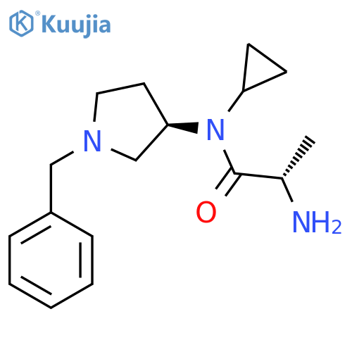 (S)-2-Amino-N-((R)-1-benzyl-pyrrolidin-3-yl)-N-cyclopropyl-propionamide structure
