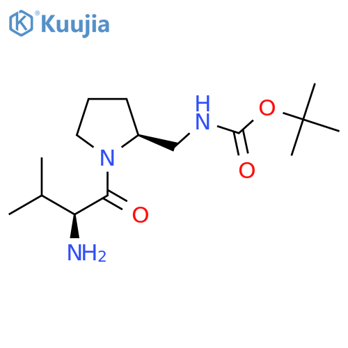 [(S)-1-((S)-2-Amino-3-methyl-butyryl)-pyrrolidin-2-ylmethyl]-carbamic acid tert-butyl ester structure