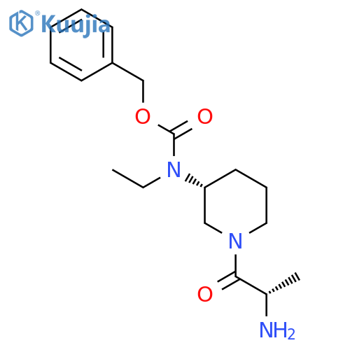 [(R)-1-((S)-2-Amino-propionyl)-piperidin-3-yl]-ethyl-carbamic acid benzyl ester structure