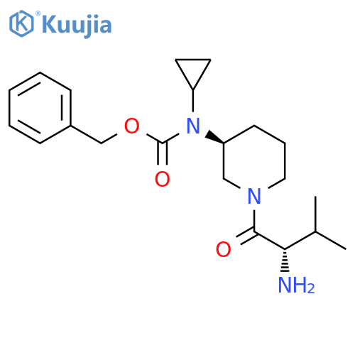 [(S)-1-((S)-2-Amino-3-methyl-butyryl)-piperidin-3-yl]-cyclopropyl-carbamic acid benzyl ester structure