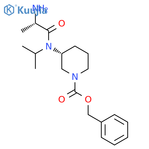 (R)-3-[((S)-2-Amino-propionyl)-isopropyl-amino]-piperidine-1-carboxylic acid benzyl ester structure