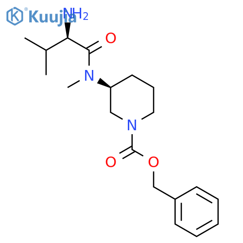 (S)-3-[((R)-2-Amino-3-methyl-butyryl)-methyl-amino]-piperidine-1-carboxylic acid benzyl ester structure