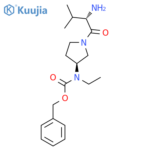 [(S)-1-((S)-2-Amino-3-methyl-butyryl)-pyrrolidin-3-yl]-ethyl-carbamic acid benzyl ester structure