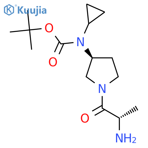 [(S)-1-((S)-2-Amino-propionyl)-pyrrolidin-3-yl]-cyclopropyl-carbamic acid tert-butyl ester structure